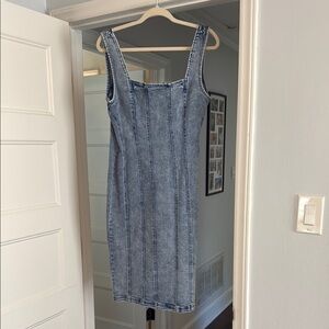 Blue Denim Sleeveless Dress